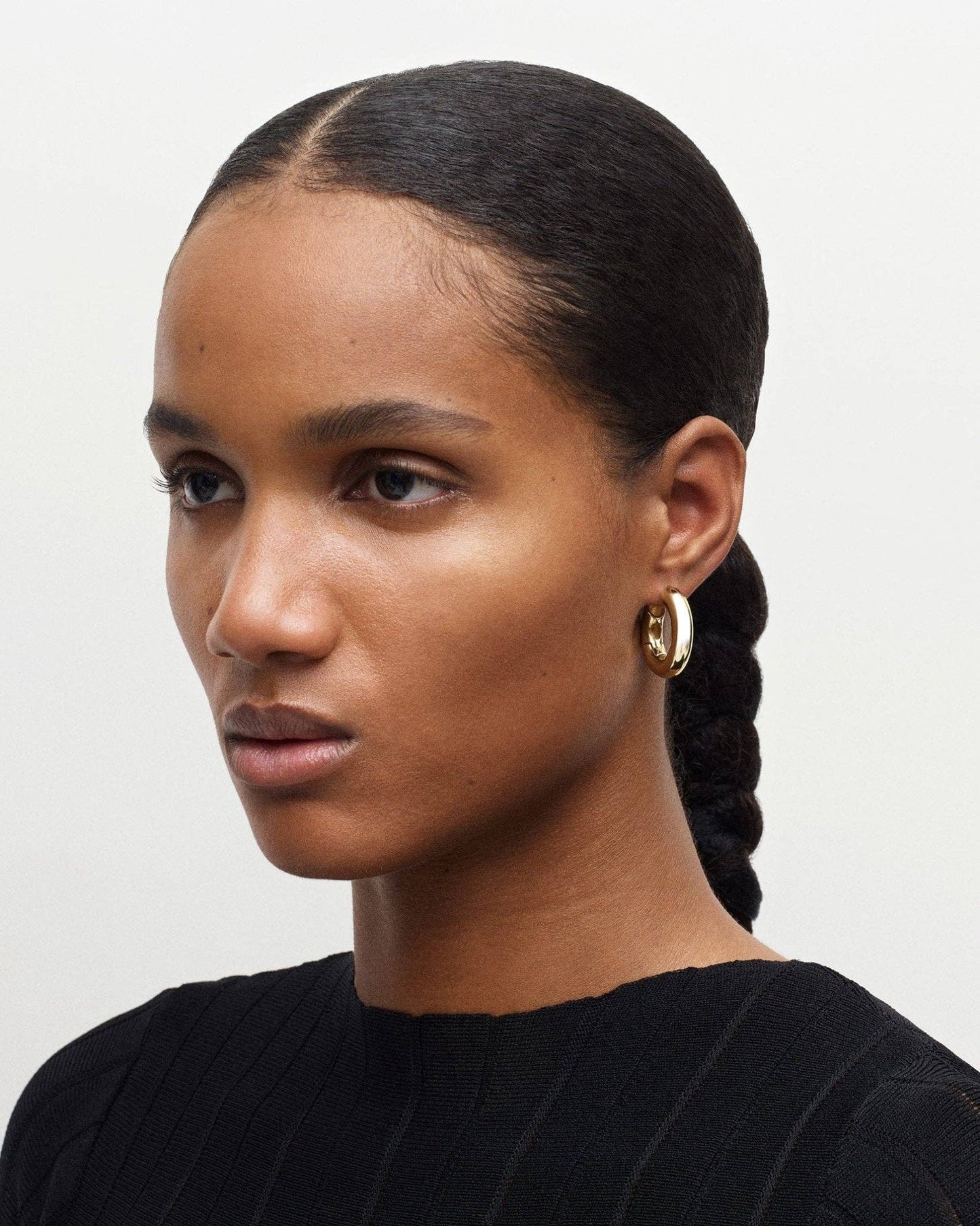 Chunky Hoops in Silver