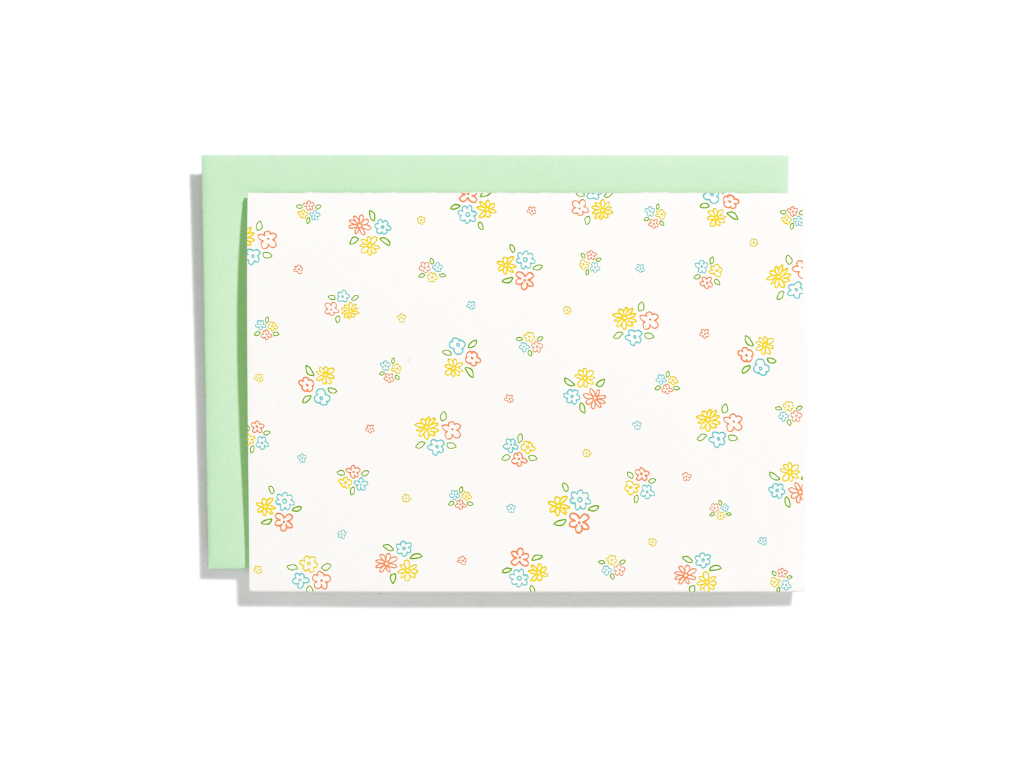 Ditsy Floral Pattern Letterpress Card Box Set