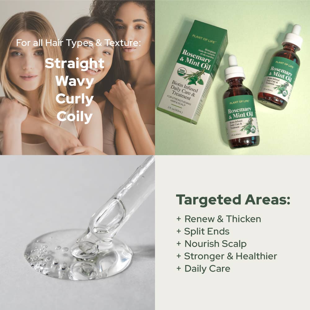Rosemary Mint Essential Oil for Hair & Skin