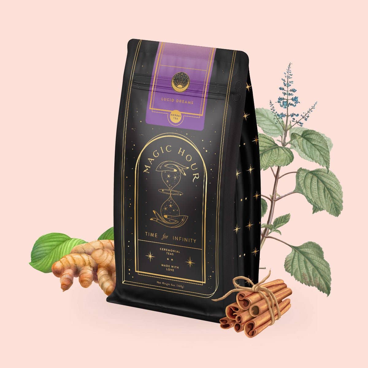 Lucid Dreams: Tulsi-Turmeric Herbal Tea for Sleep & Calm
