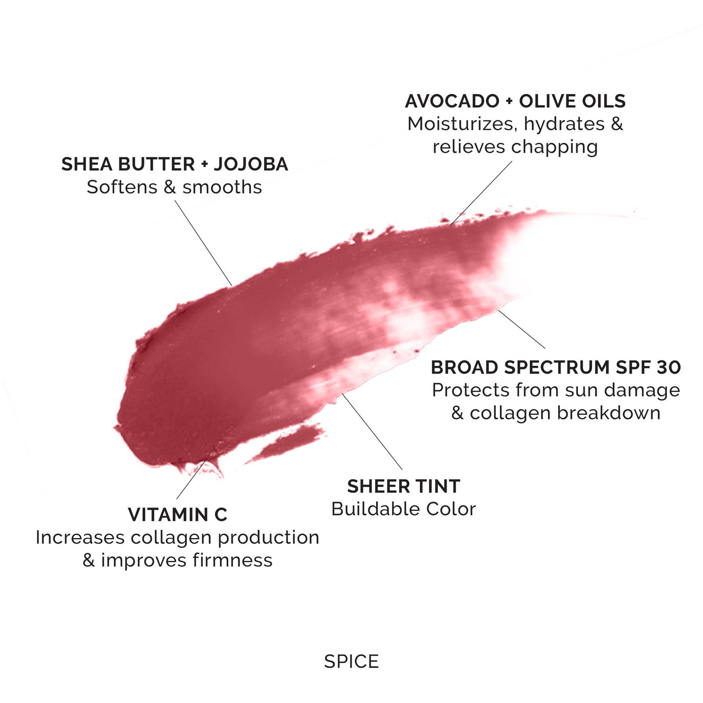 Hydrating Sheer Lip Balm SPF 30 Spice