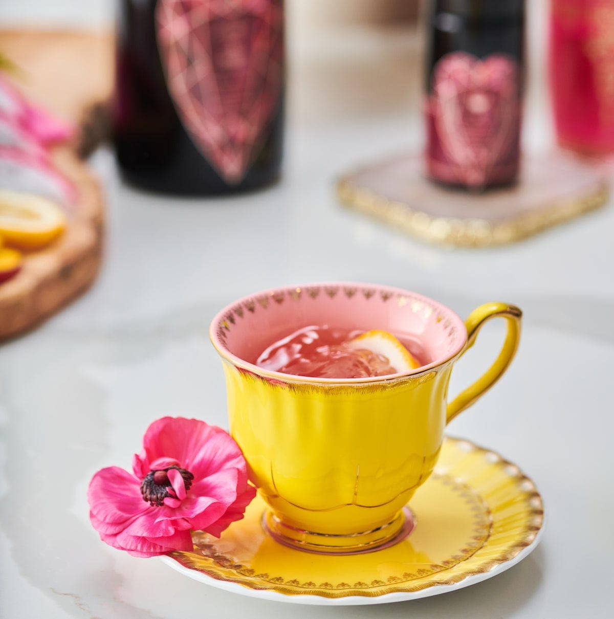 Pink Tourmaline: Organic Dragon Fruit Hibiscus White Tea for Immune Support, Heart & Breast Health