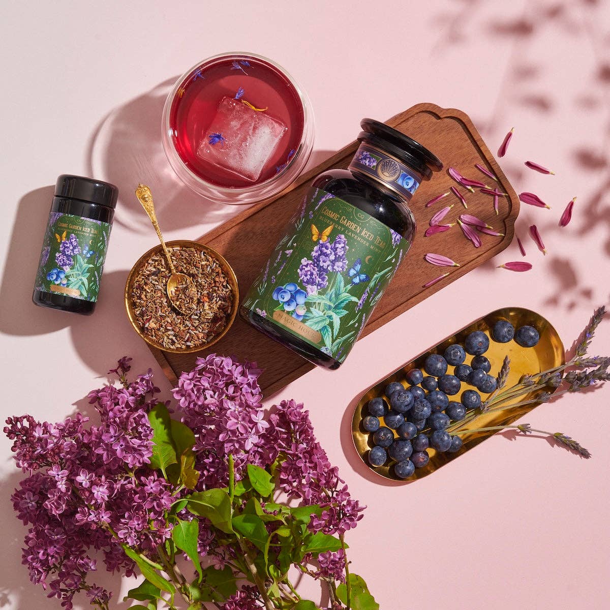 Blueberry Lavender Mint: Cosmic Garden Iced Tea