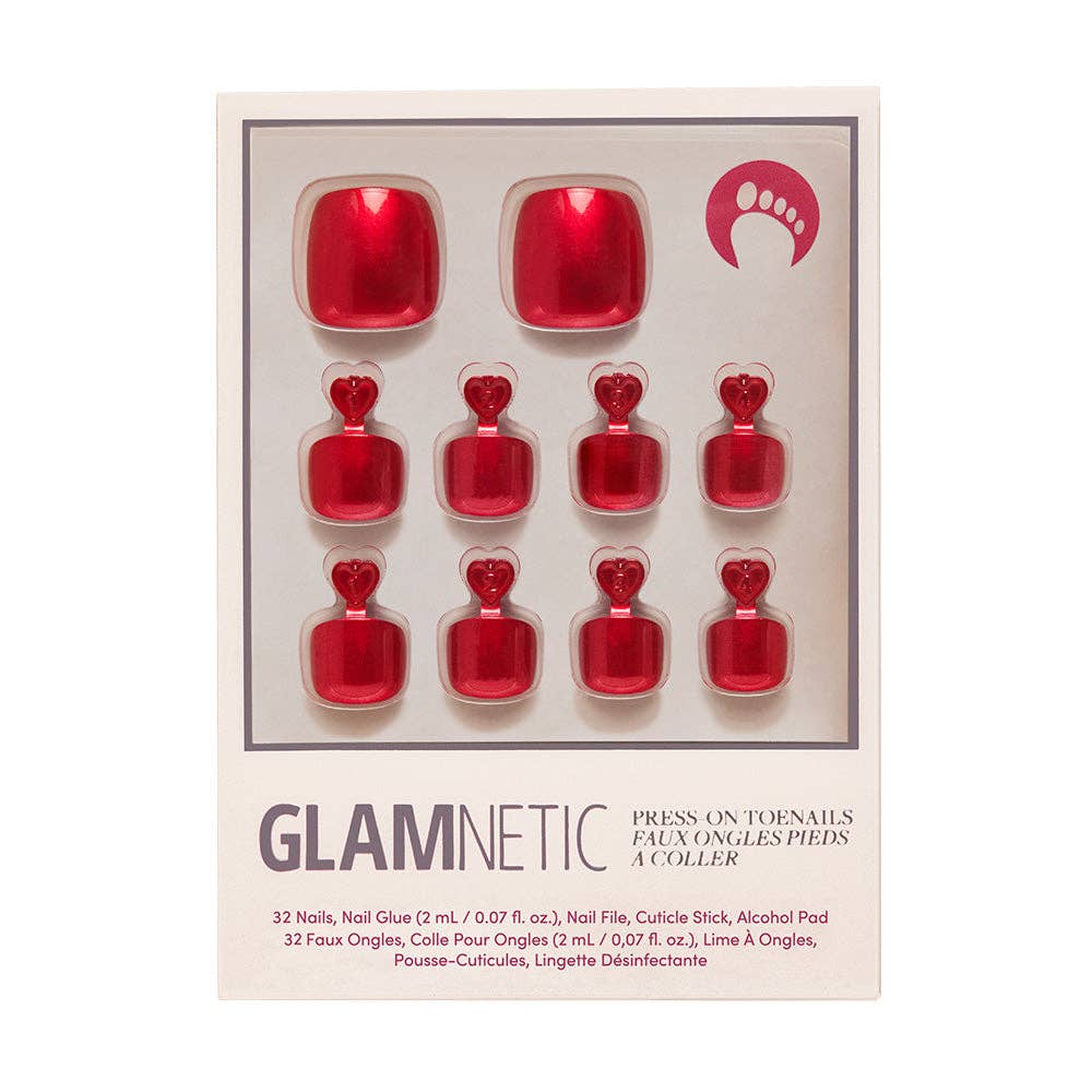 Glazed Cherry Red Toe Press-On Nail