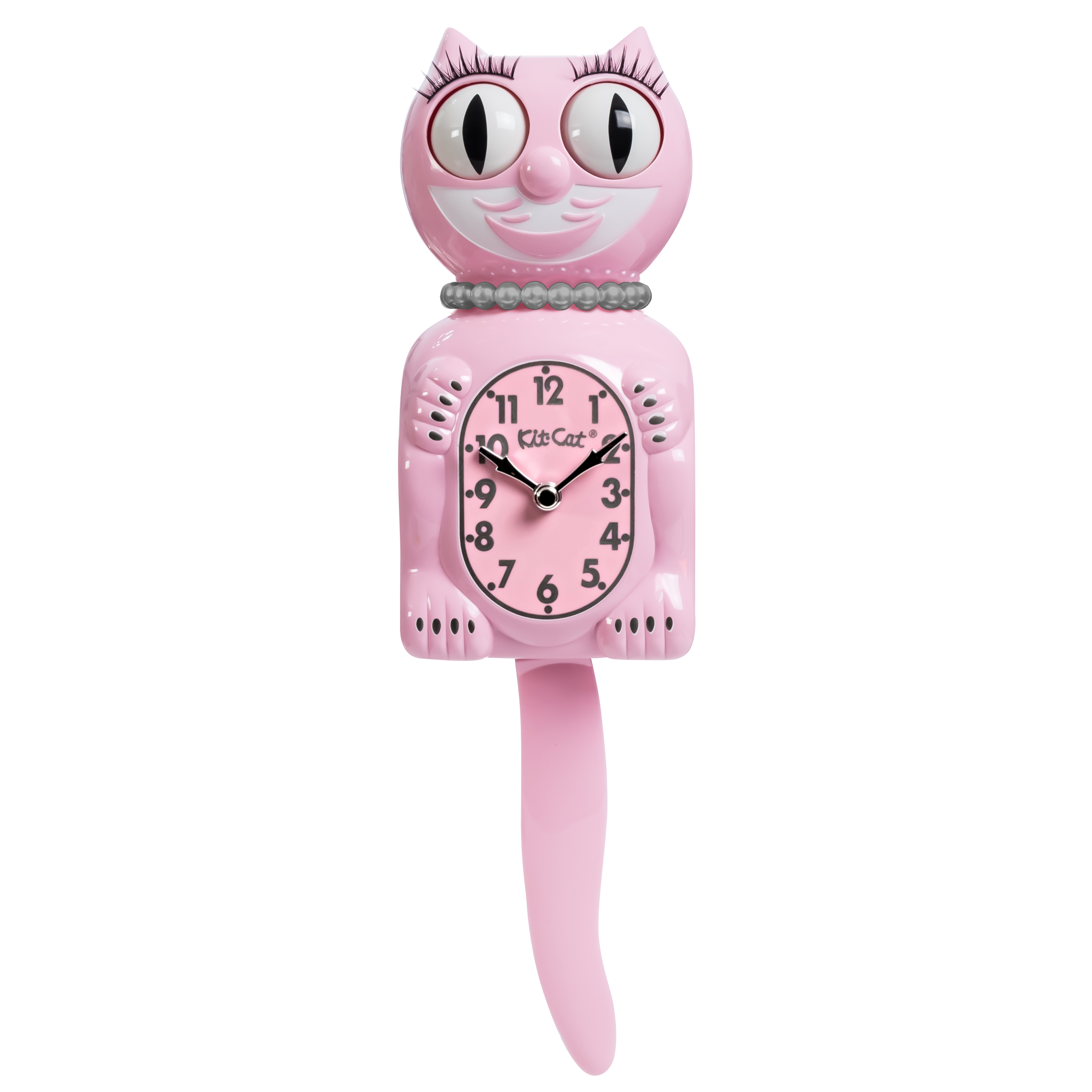 Retro Pink Lady Kitchen Edition Kit-Cat Klock