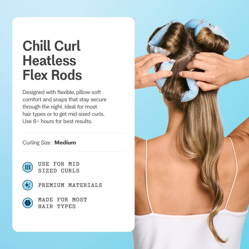 Heatless Styling Flex Rods For Most Hair Types - Chill Curl