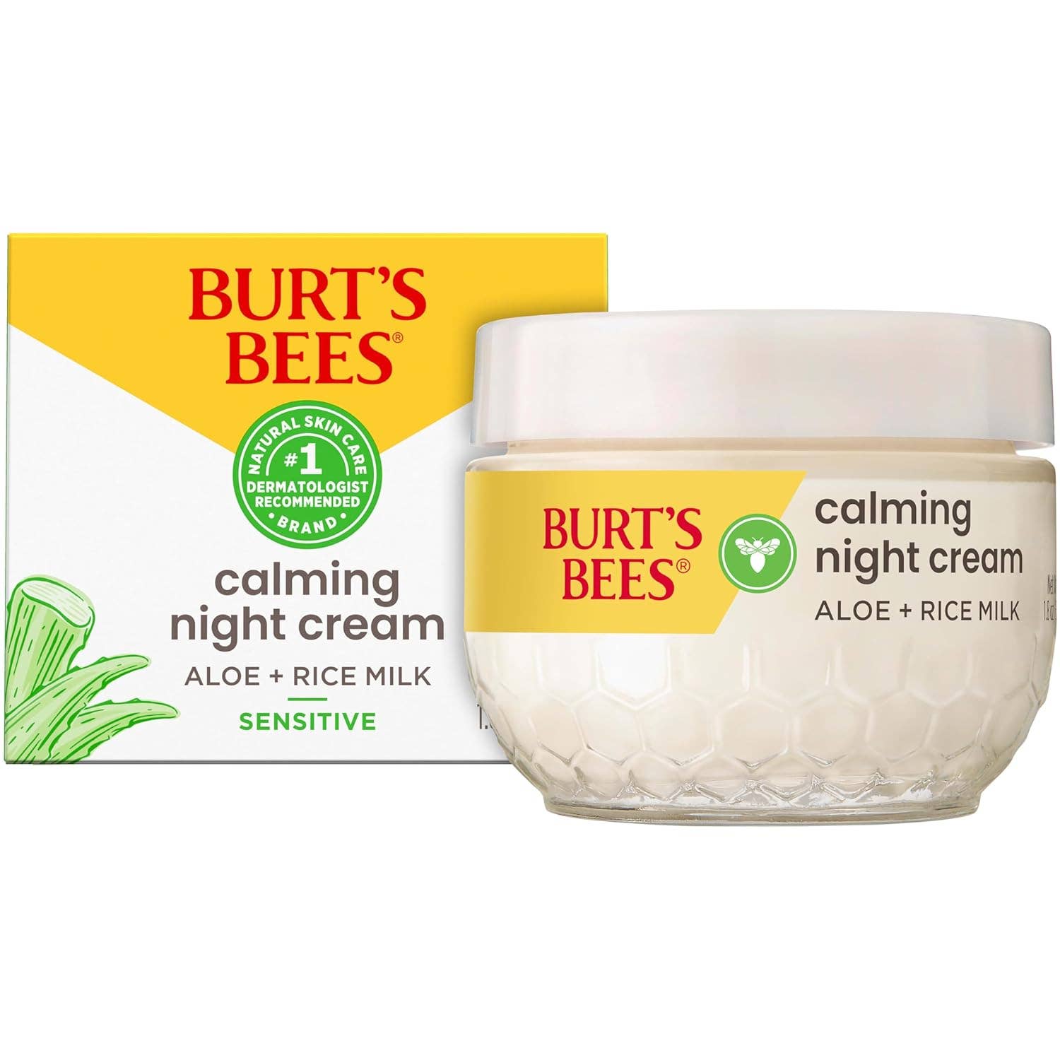 Calming Night Cream Sensitive Solutions With Aloe+Rice Milk