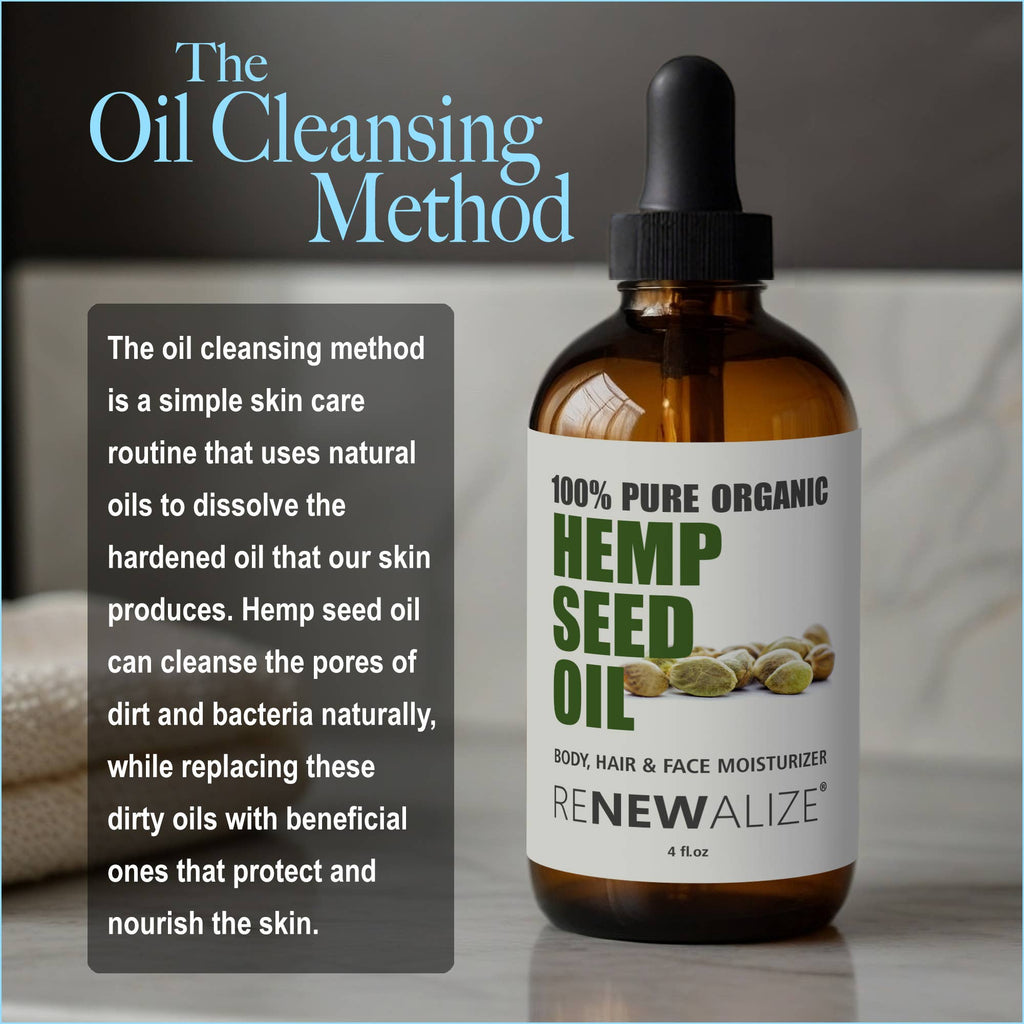Organic Hemp Seed Face Cleansing Oil & Moisturizer