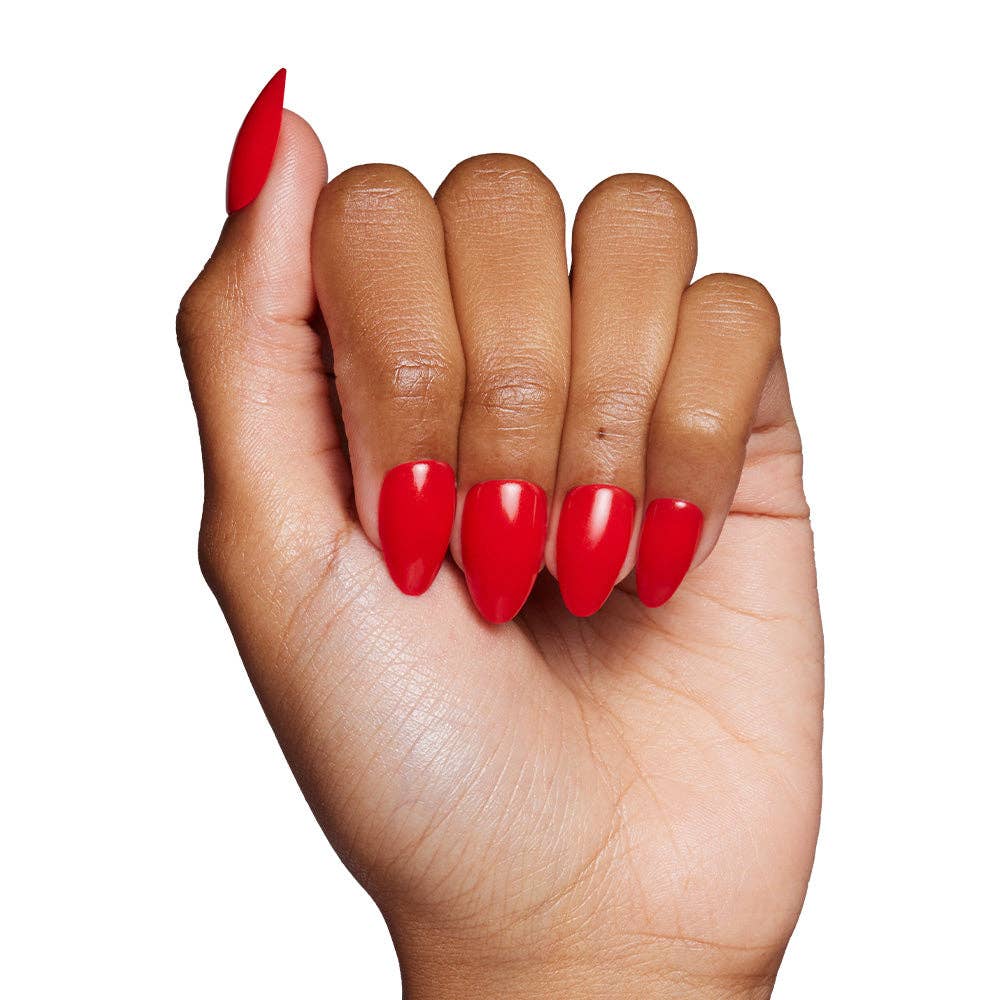 Fiery Red Press-On Nails | Short Almond