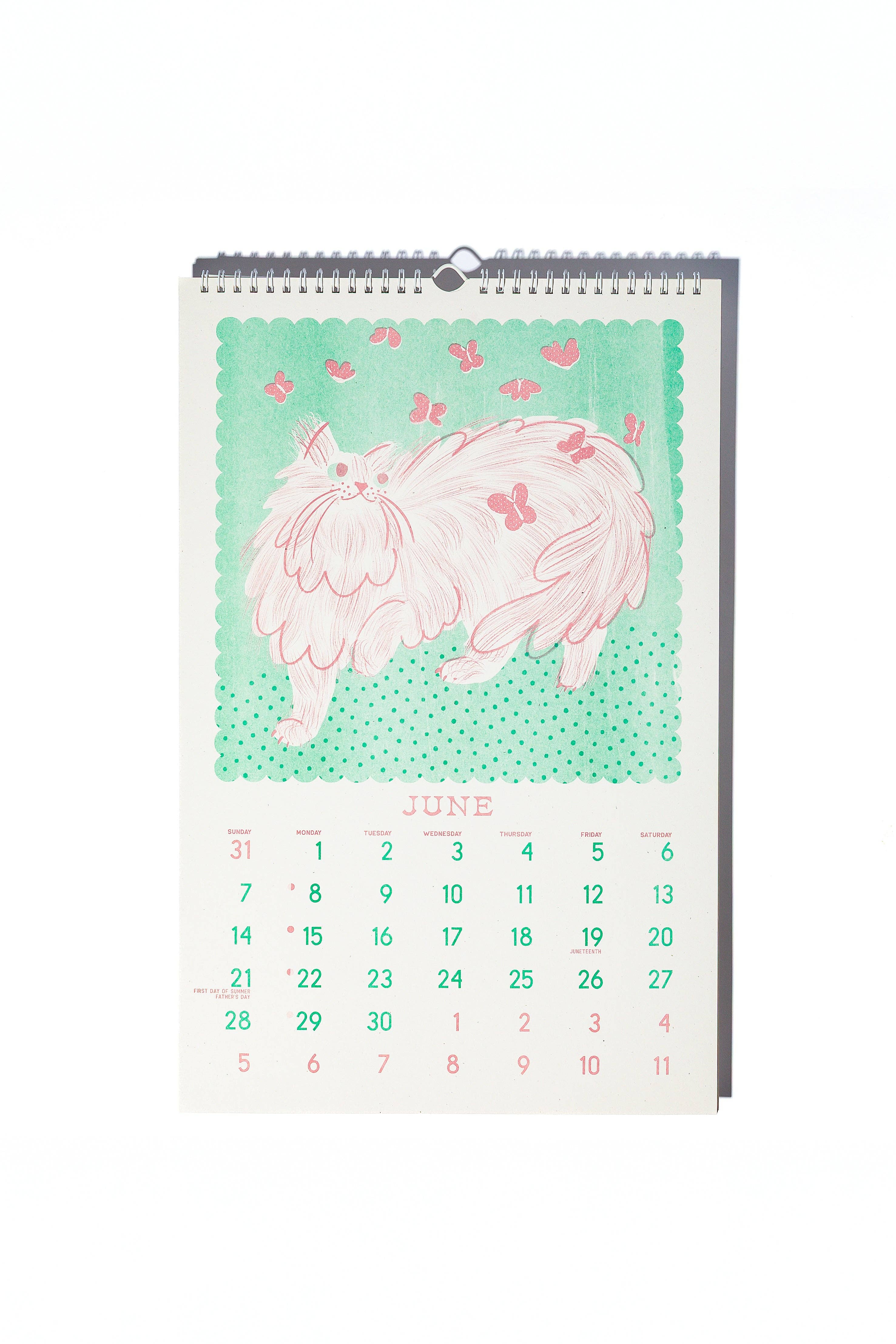 2026 Risograph Wall Calendar - Butterfly Days