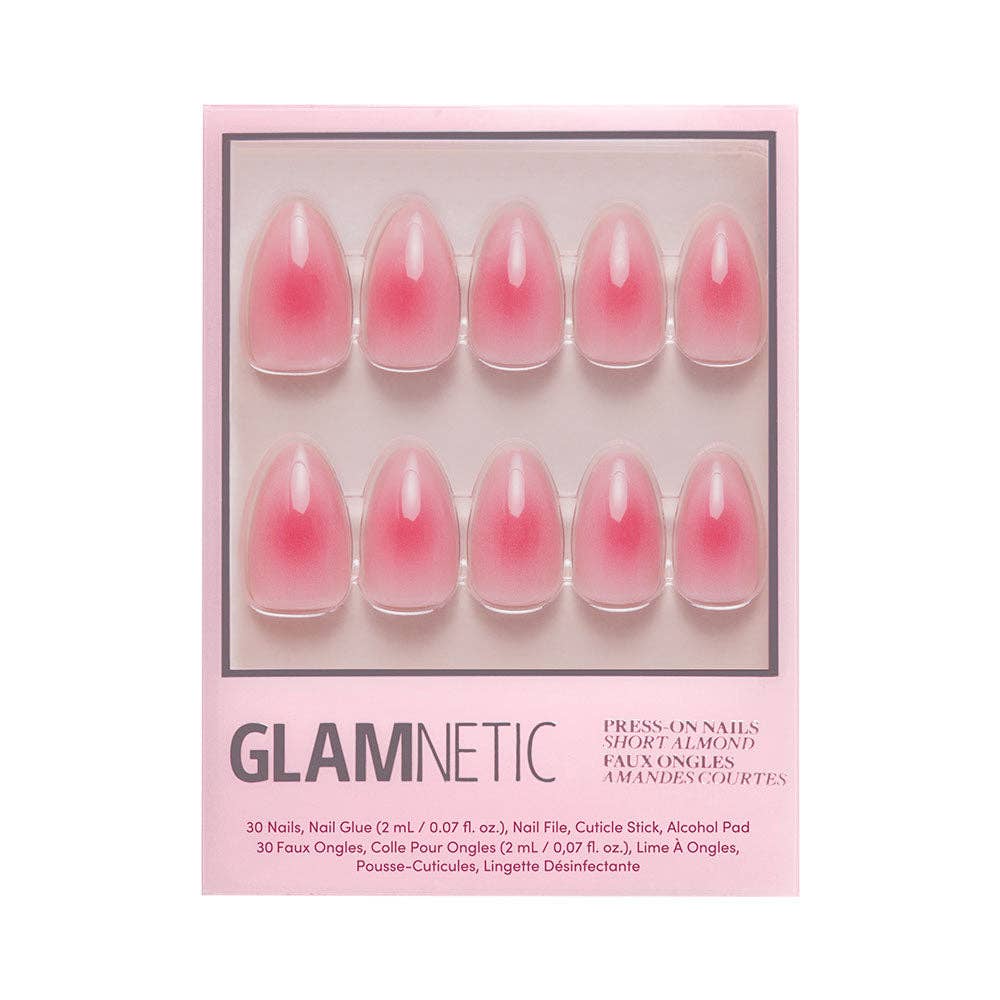 Blushing Aura Press-On Nails | Short Almond