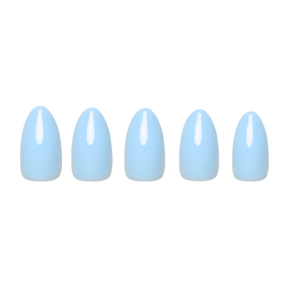 Soft Blue Press-On Nails | Short Almond