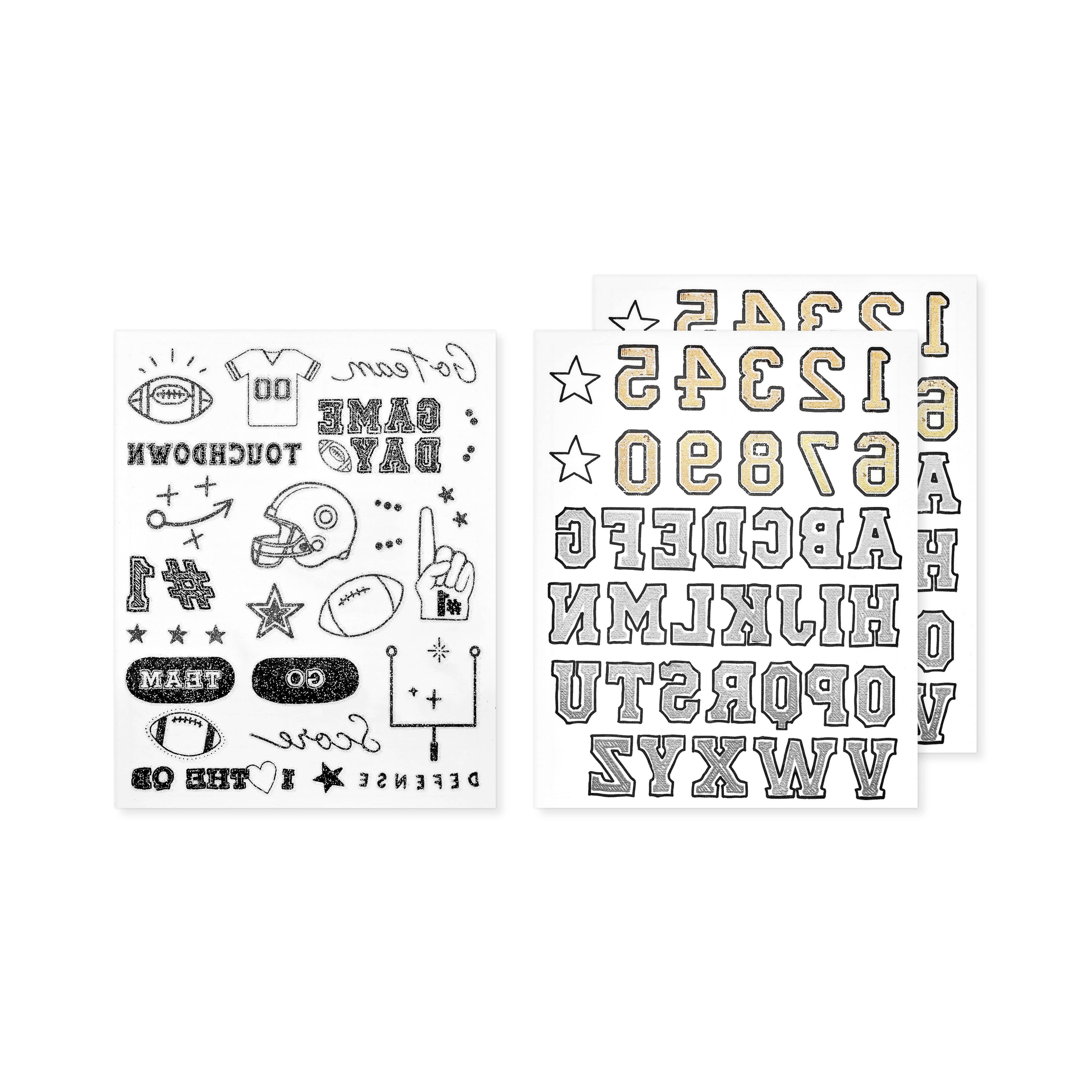 Game Day Touchdown Temporary Tattoo Pack