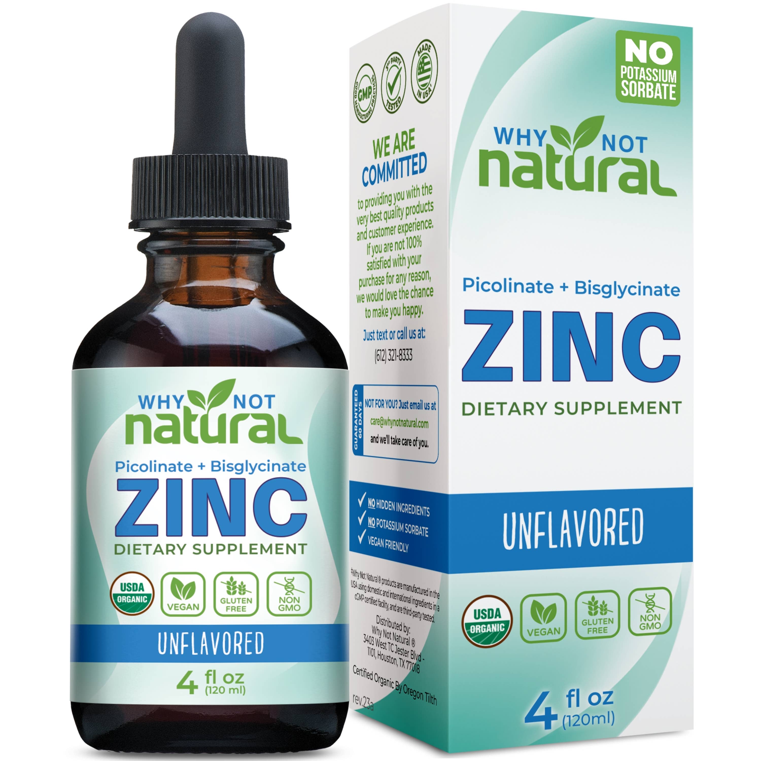 Organic Liquid Zinc Drops Supplement