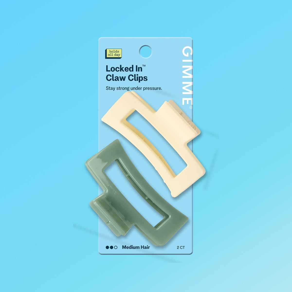 Rectangle Claw Clips For Most Hair Types - Locked In