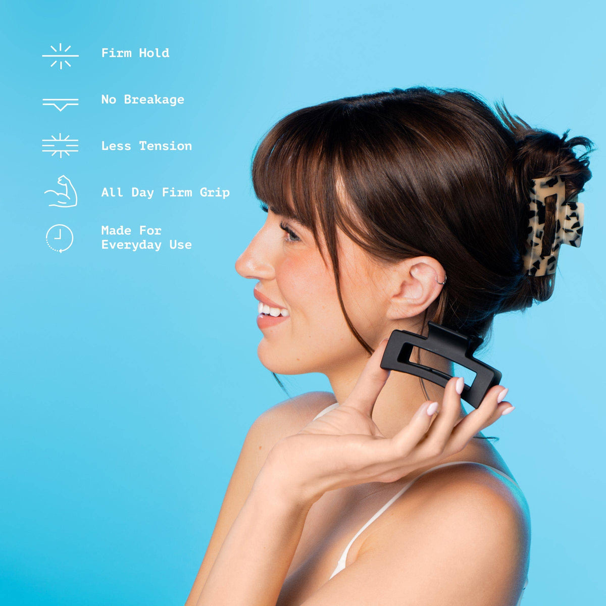 Rectangle Claw Clips For Most Hair Types - Locked In