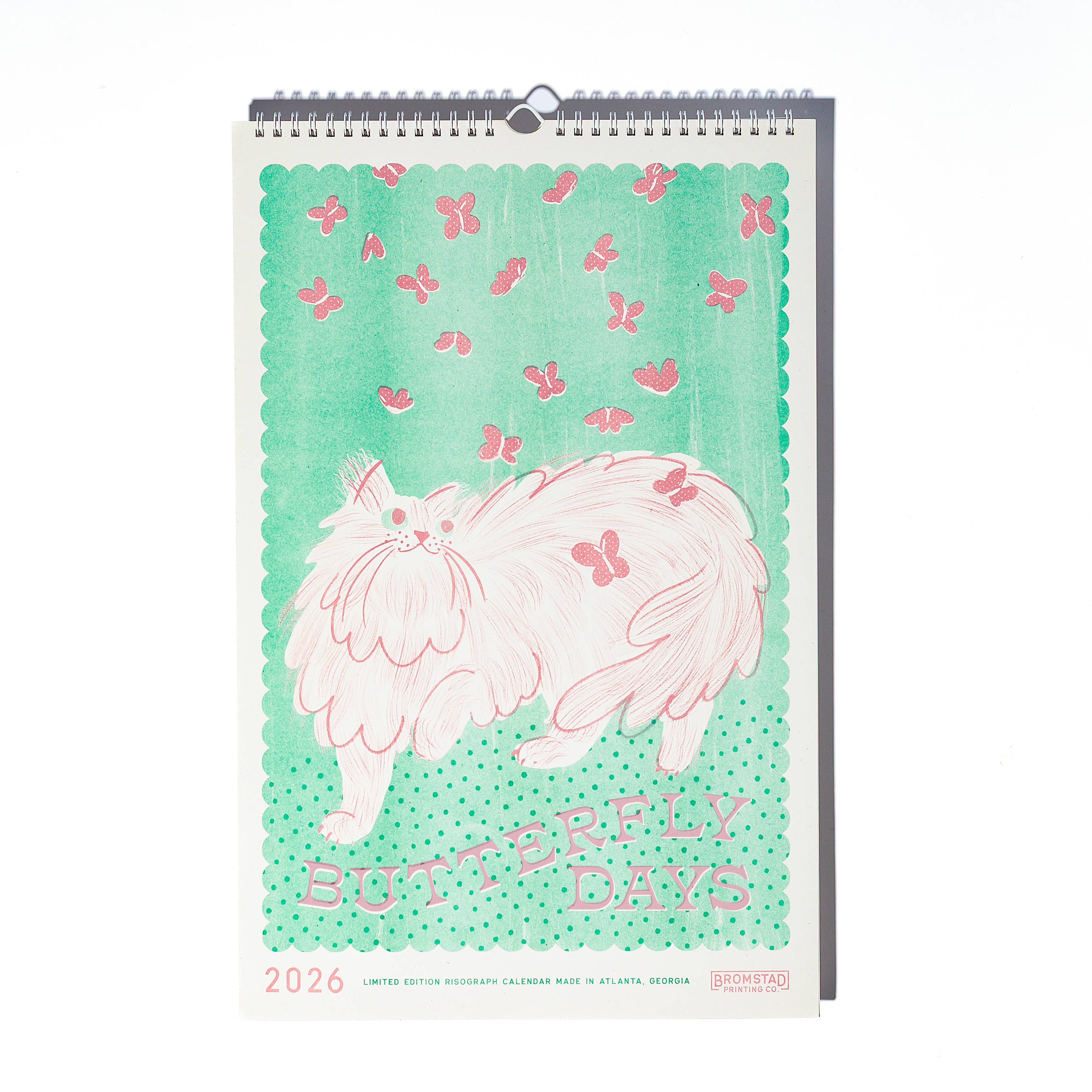2026 Risograph Wall Calendar - Butterfly Days