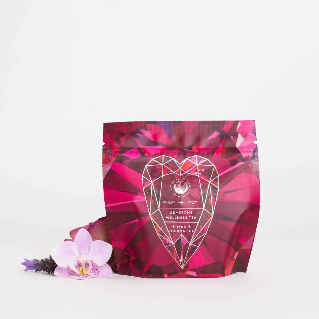 Pink Tourmaline: Organic Dragon Fruit Hibiscus White Tea for Immune Support, Heart & Breast Health