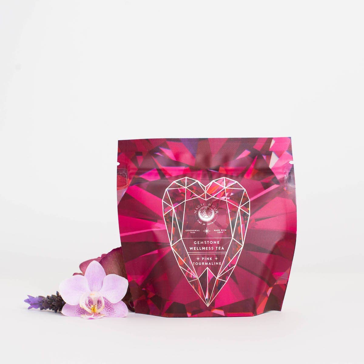 Pink Tourmaline: Organic Dragon Fruit Hibiscus White Tea for Immune Support, Heart & Breast Health