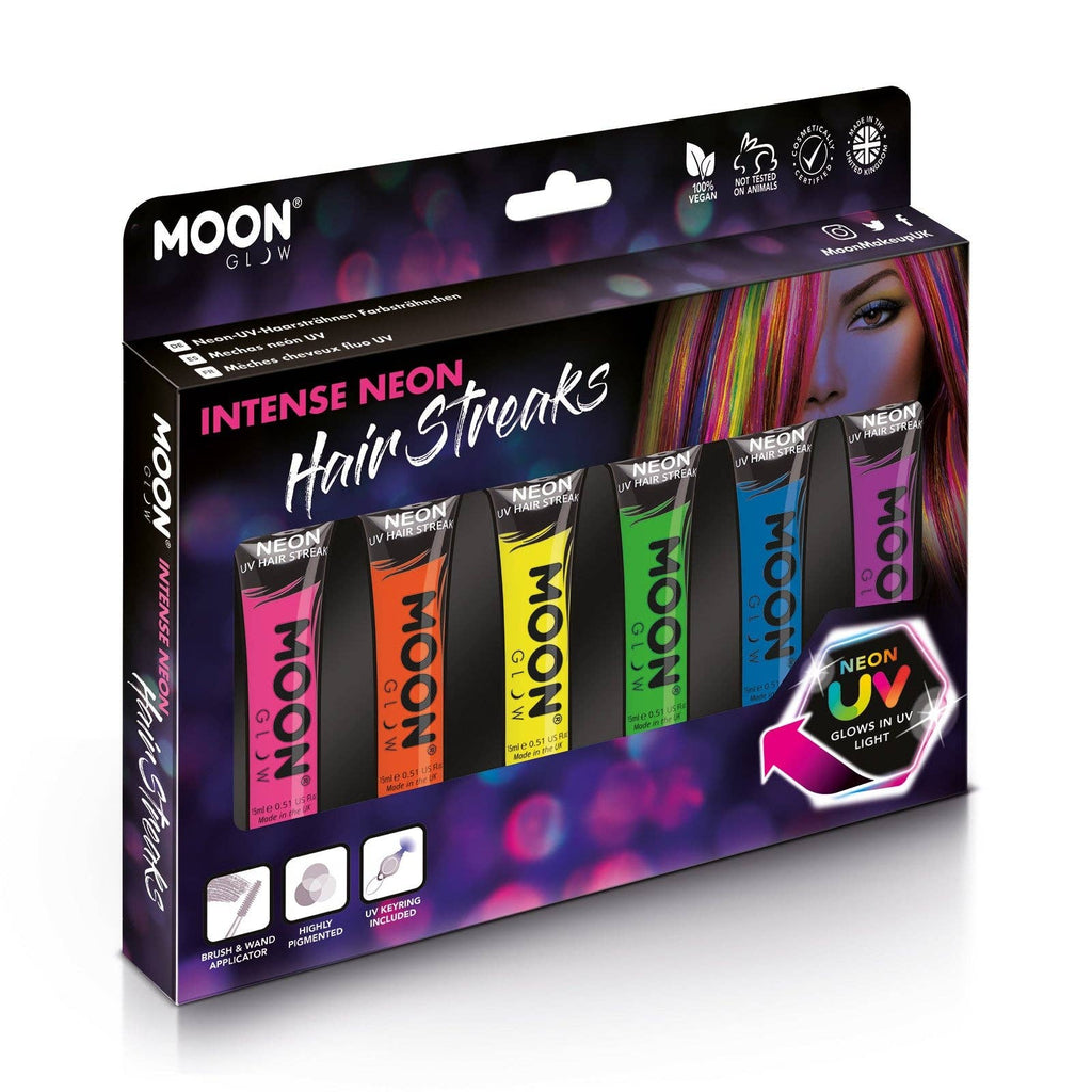 Neon UV Glow Blacklight Hair Streaks
