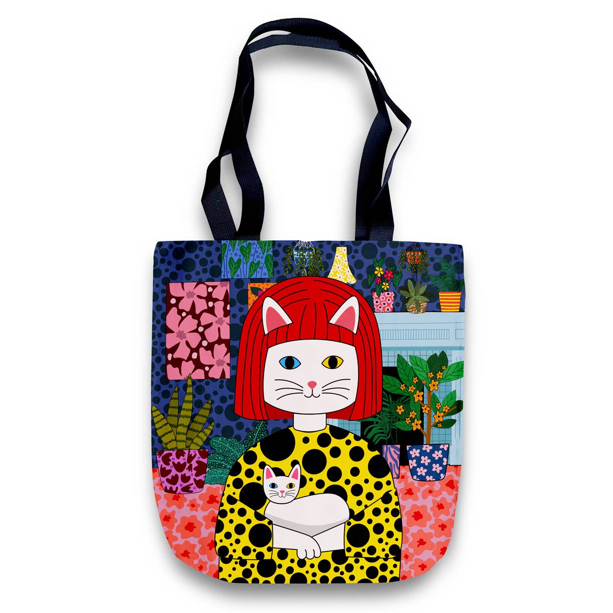 Museum Collection Tote Bag: At Home with Yayoi Kusameow Cat