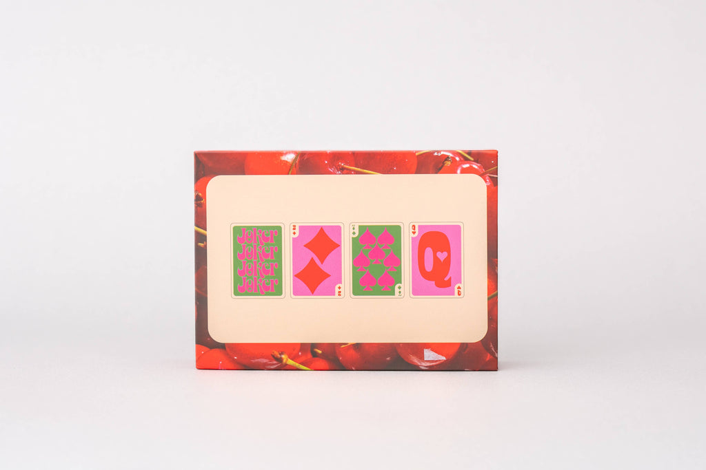 Cherry Strip Playing Card Set