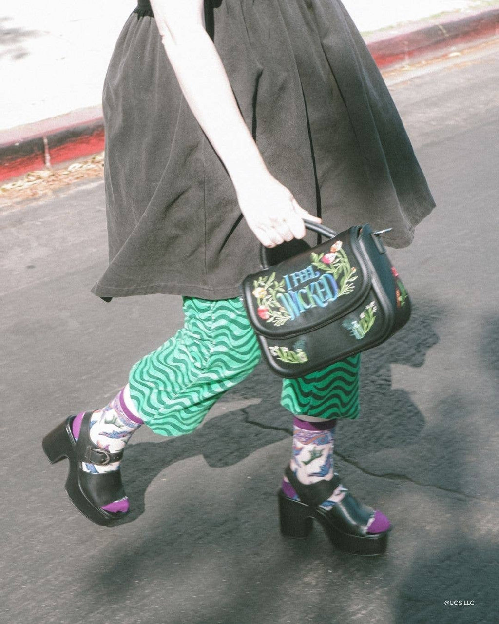 Wicked Elphaba's Power Shimmer Sheer Crew Sock