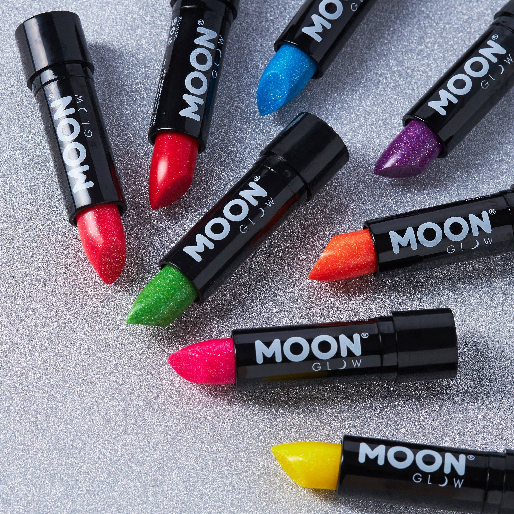 Neon UV Glow Blacklight Glitter Lipstick