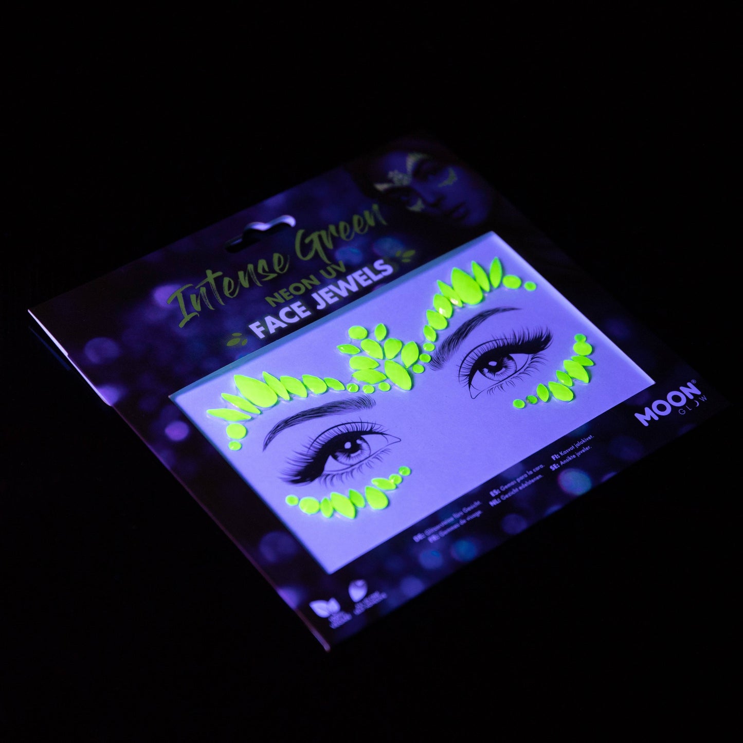 Neon UV Glow Blacklight Adhesive Gems, Jewels & Rhinestones