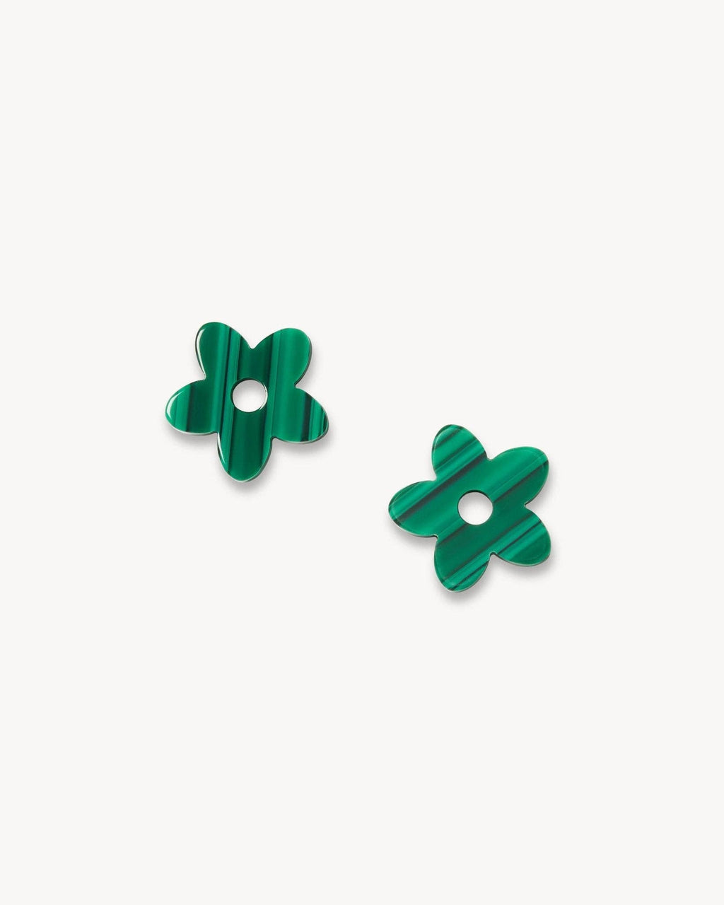 Petite Flower Charms in Malachite