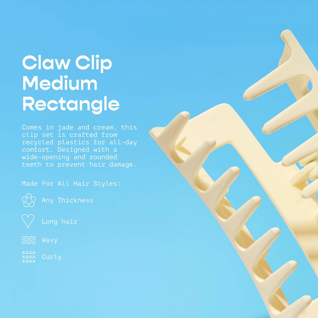 Rectangle Claw Clips For Most Hair Types - Locked In