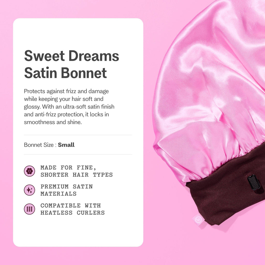 Satin Sleep Bonnet For Shorter Hair - Sweet Dreams