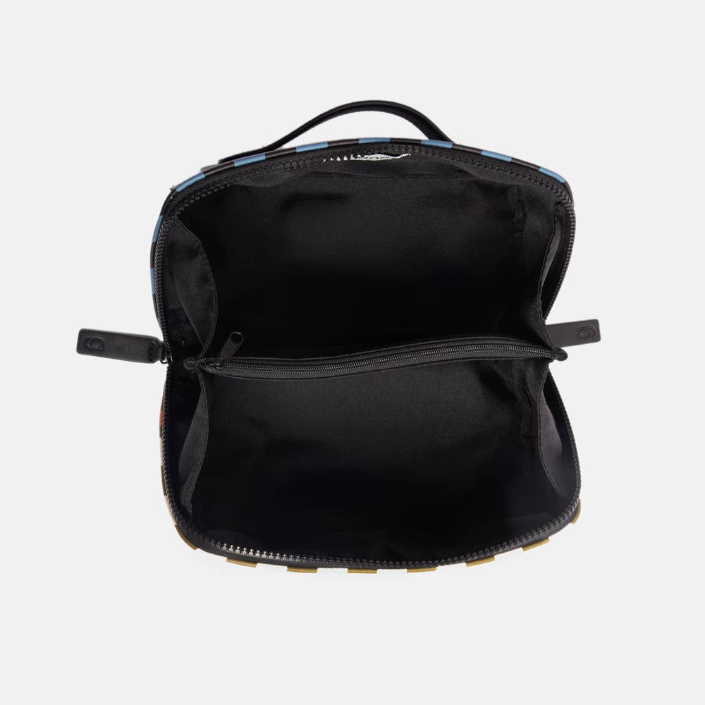 Stripe Diagonal Zip Large Washbag