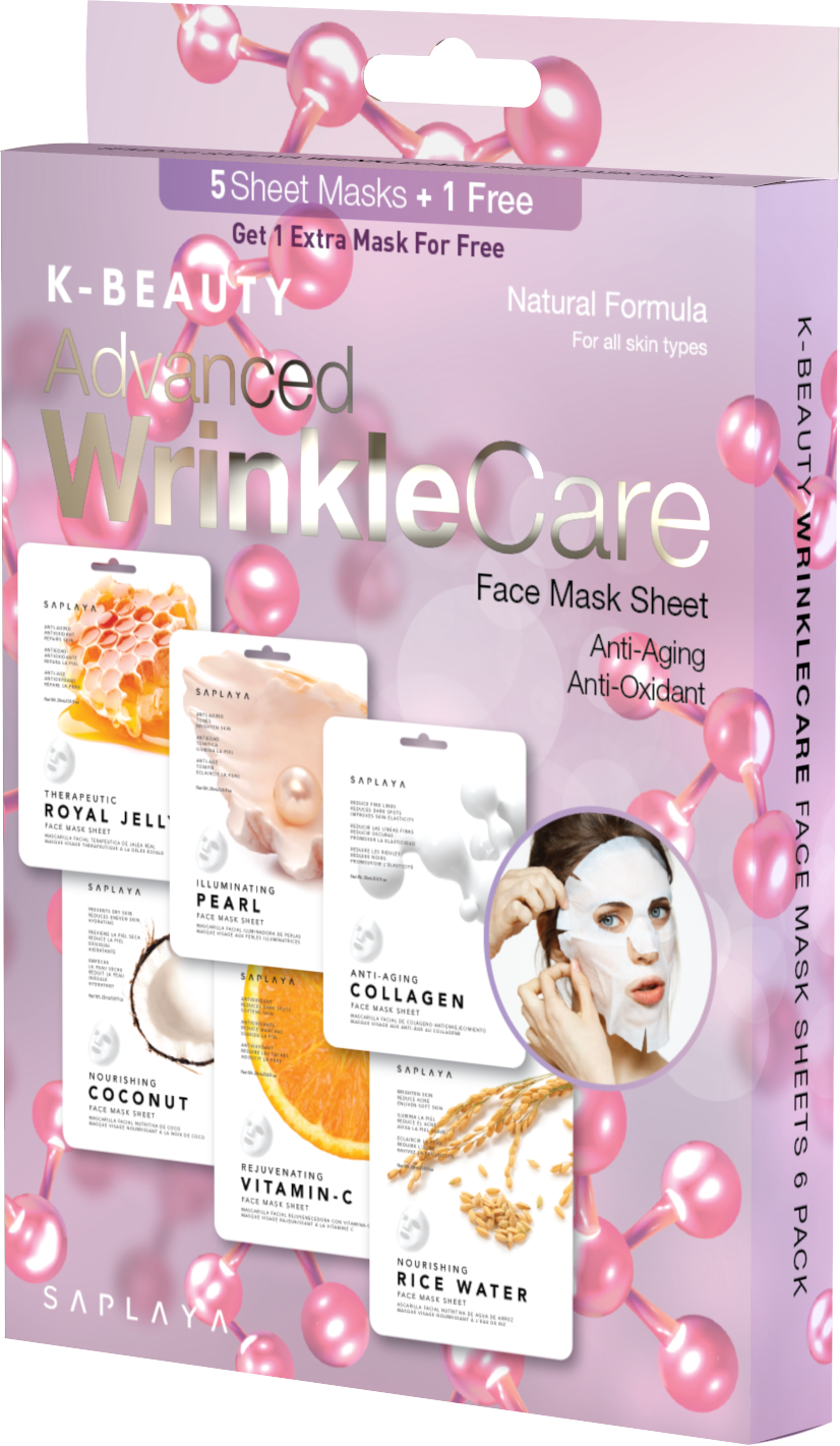 K-Beauty Wrinkle Care Face Mask Sheet Set