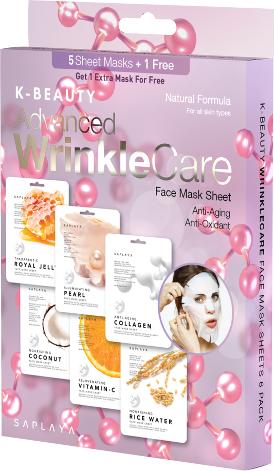 K-Beauty Wrinkle Care Face Mask Sheet Set