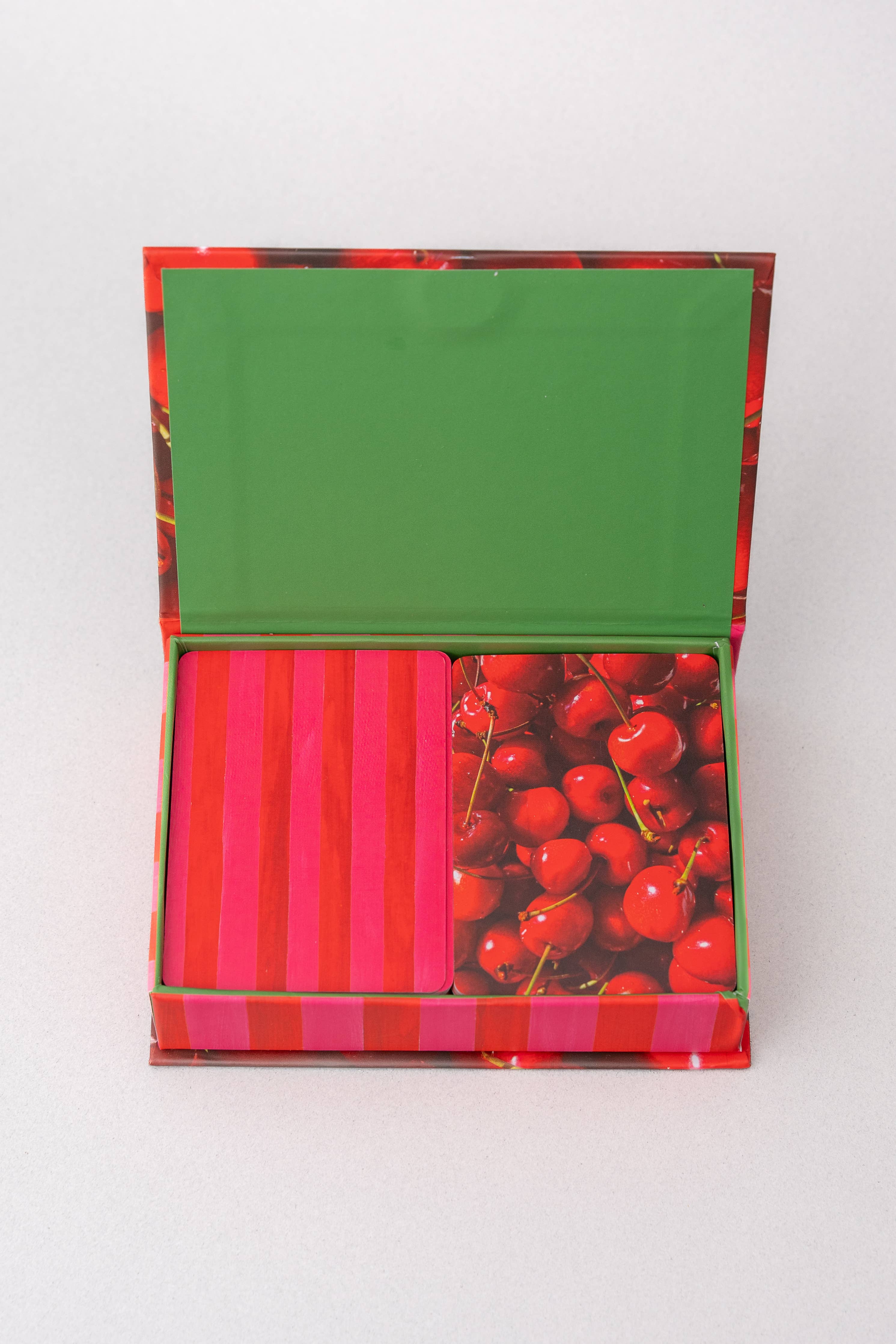 Cherry Strip Playing Card Set