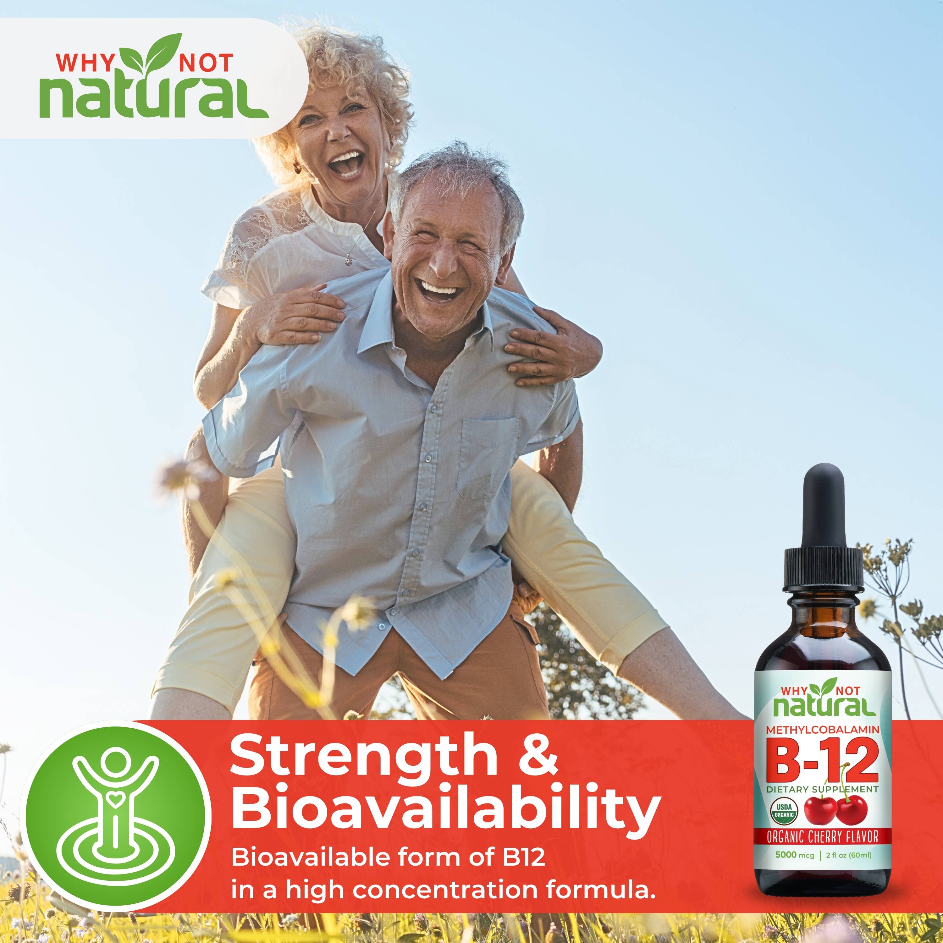 Organic Vitamin B12 Liquid Drops Supports Focus & Energy