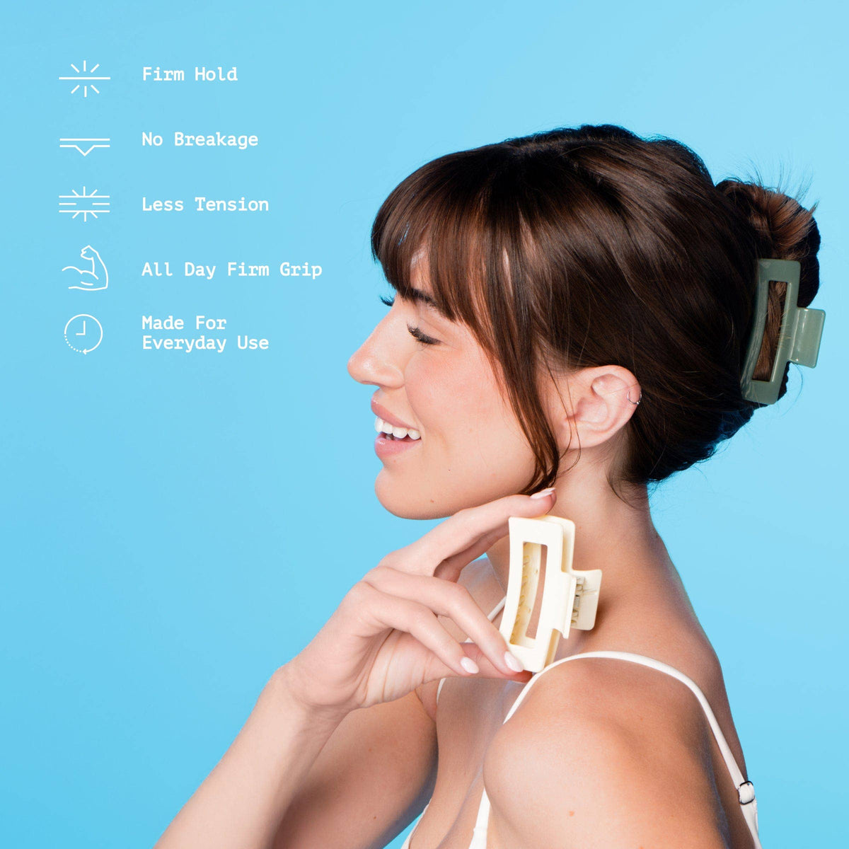 Rectangle Claw Clips For Most Hair Types - Locked In