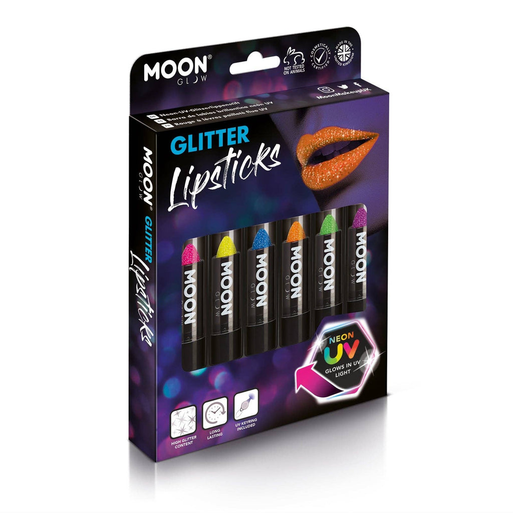Neon UV Glow Blacklight Glitter Lipstick