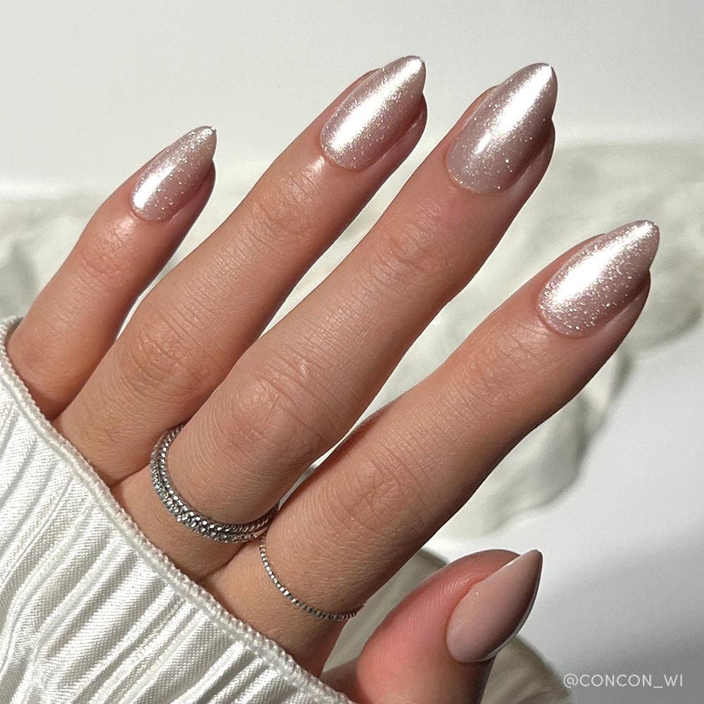 The Vow Nude Velvet Press-On Nails | Short Almond