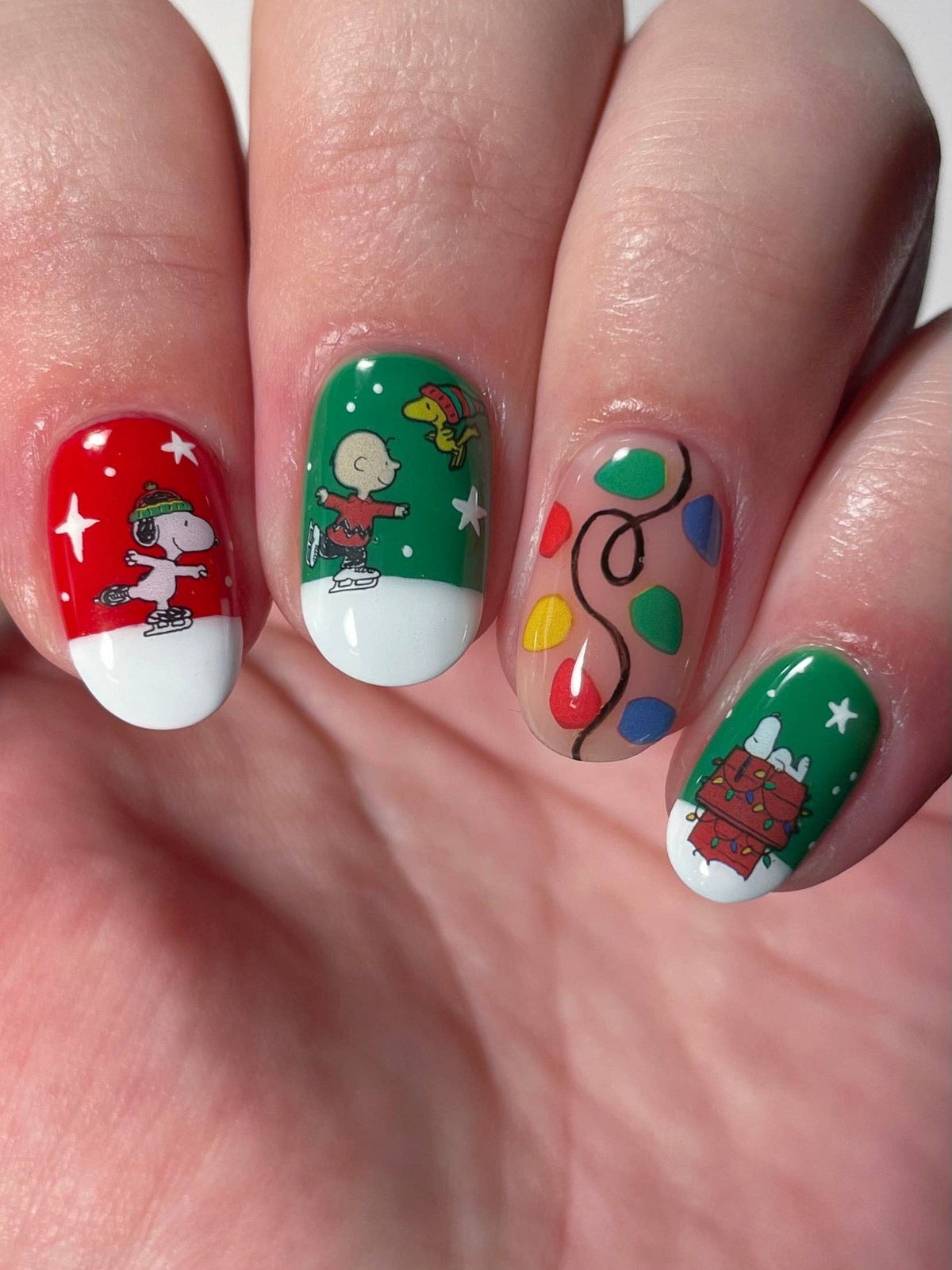 Nail Art Stickers - PEANUTS HOLIDAY CHEER
