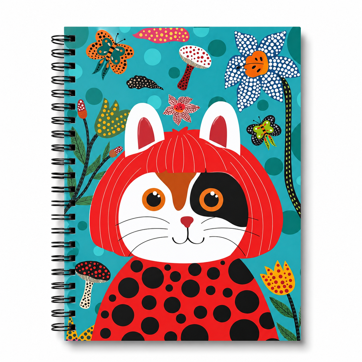 Spiral Notebook- Museum Collection: Yayoi Kusameow Calico 