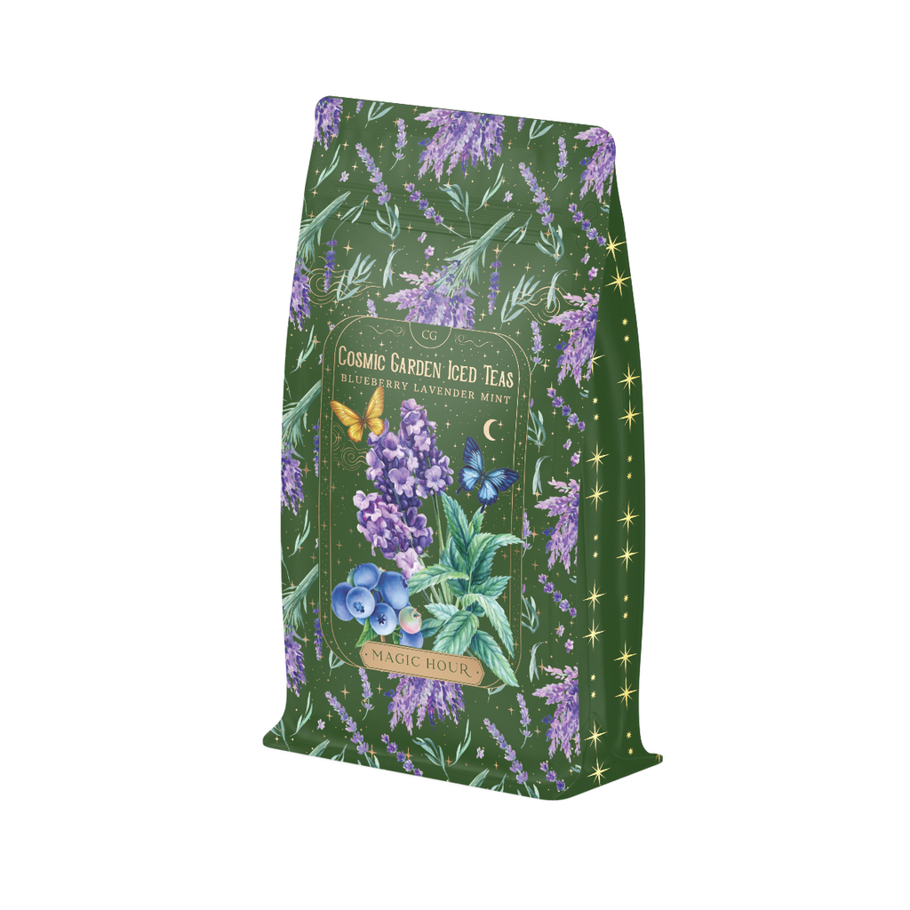 Blueberry Lavender Mint: Cosmic Garden Iced Tea