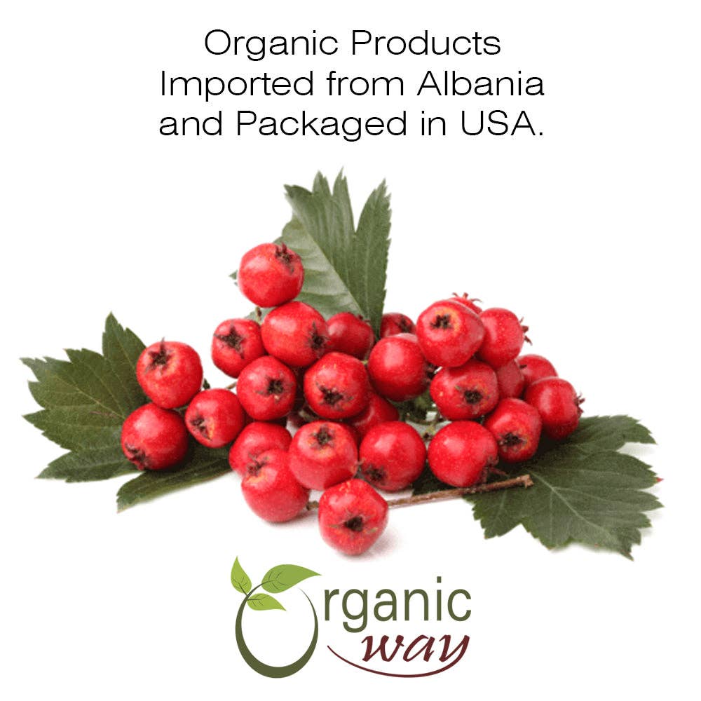 Hawthorn Berries Fruit Whole (Crataegus monogyna) - European Wild-Harvest | Kosher Certified | Vegan, Non GMO & Gluten Free | USDA Certified | Origin - Albania