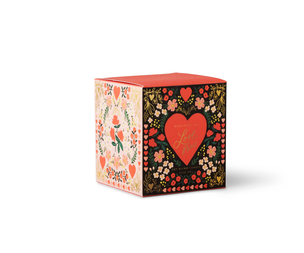 Love, Paris Valentine's Day 9 oz Glass Candle