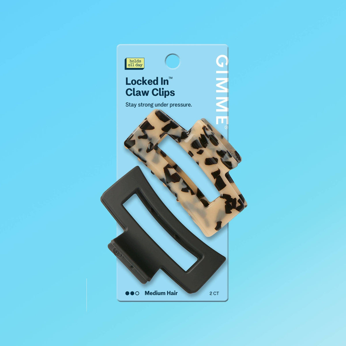 Rectangle Claw Clips For Most Hair Types - Locked In