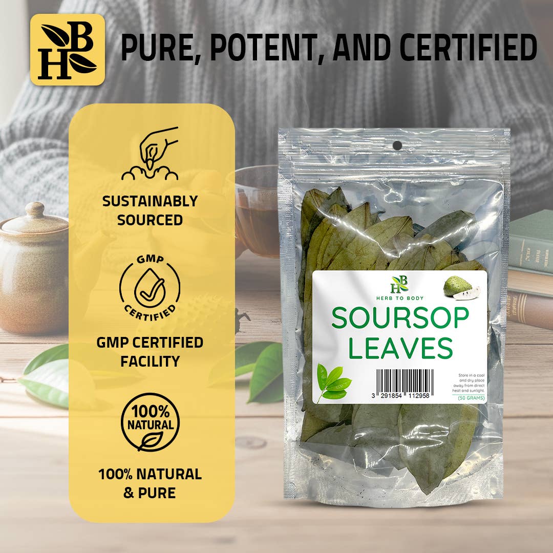 Organic Soursop Leaves 50g - Dried Leaf | Hoja De Guanabana