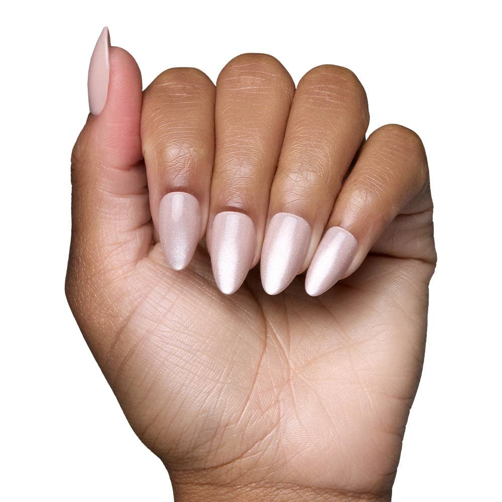 The Vow Nude Velvet Press-On Nails | Short Almond