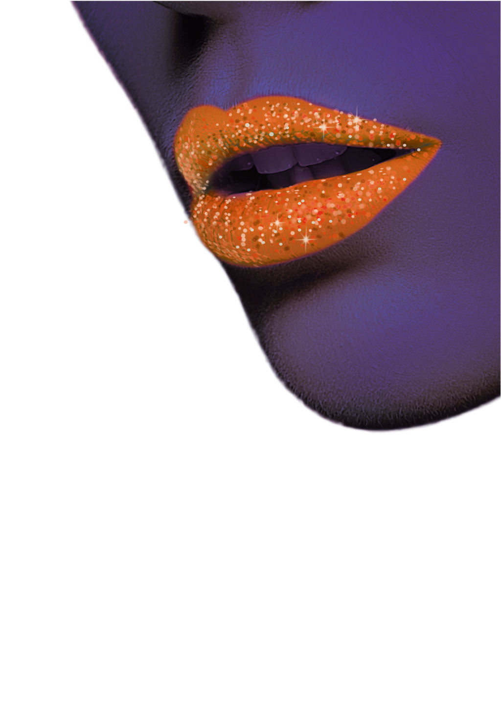 Neon UV Glow Blacklight Glitter Lipstick