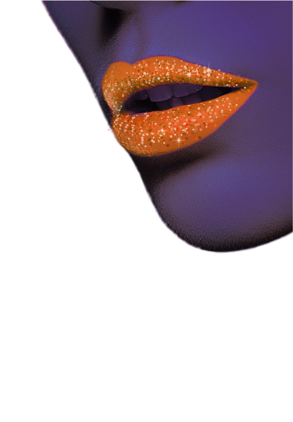 Neon UV Glow Blacklight Glitter Lipstick